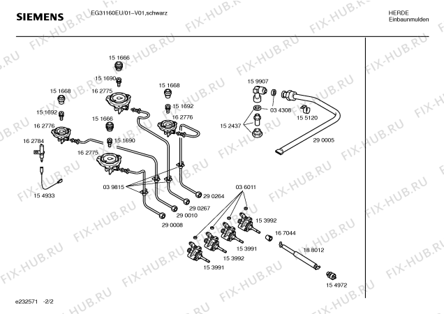 Схема №2 EG31161EU с изображением Переключатель для плиты (духовки) Bosch 00159744