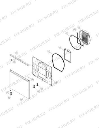 Взрыв-схема стиральной машины Electrolux TASL3M - Схема узла Door 003