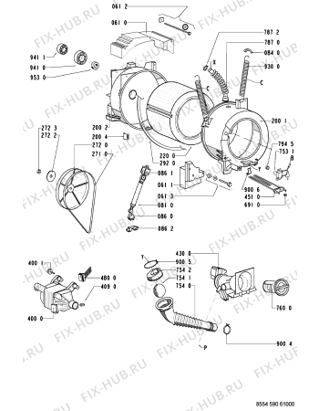 Схема №2 WAK 7785/2 с изображением Обшивка для стиралки Whirlpool 481245214063