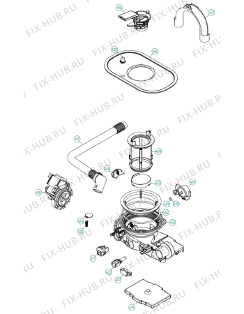 Взрыв-схема посудомоечной машины Asko D5654 SOF FS EU   -Stainless (401693, DW90.2) - Схема узла 04