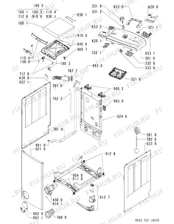 Схема №2 AWE 7527 с изображением Модуль (плата) для стиралки Whirlpool 481221470479