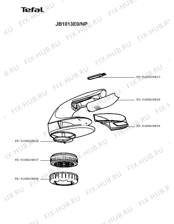 Схема №1 JB1013E0/NP с изображением Запчасть для гладильной доски Tefal FS-9100028837