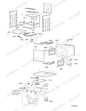 Схема №2 CKH 6482 R SW с изображением Обшивка для плиты (духовки) Whirlpool 481245249639