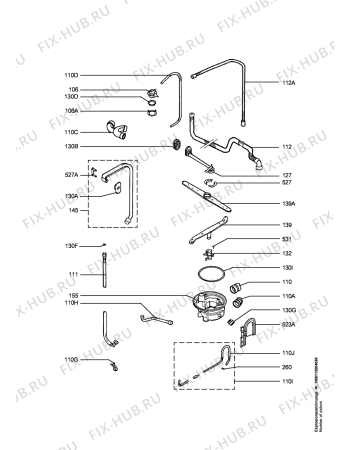 Взрыв-схема посудомоечной машины Aeg Electrolux QB5026W - Схема узла Hydraulic System 272