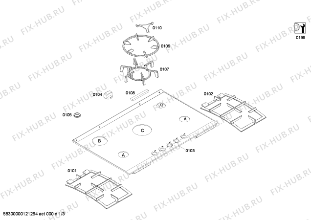 Схема №2 ER512503W с изображением Горелка для плиты (духовки) Bosch 00607157