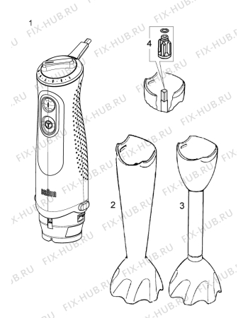 Схема №2 Multiquick 3 MQ 3135 Sauce с изображением Привод для блендера (миксера) BRAUN 7322115854