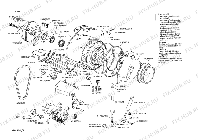 Схема №5 WV930030 с изображением Люк и обрамление Bosch 00194870