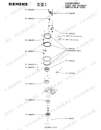 Схема №11 FM4888 с изображением Кронштейн для жк-телевизора Siemens 00731693