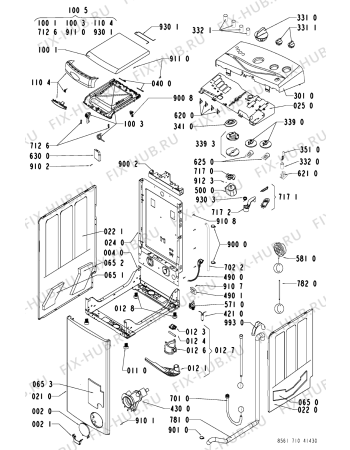 Схема №2 AWT 7103 D с изображением Обшивка для стиралки Whirlpool 481245210135