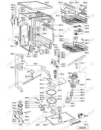 Схема №2 GSF 2984 WS с изображением Панель для посудомоечной машины Whirlpool 481245371391