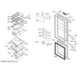 Схема №3 KGS36X26 с изображением Дверь для холодильной камеры Bosch 00246719