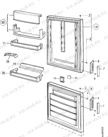 Взрыв-схема холодильника Electrolux ER3408B - Схема узла Section 3