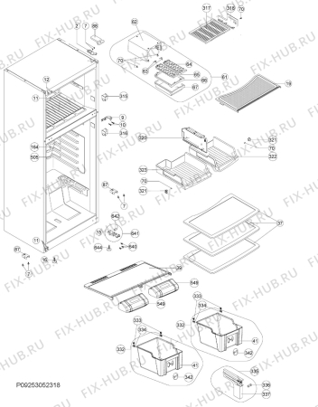 Взрыв-схема холодильника Electrolux EJF5442AOX - Схема узла Housing 001