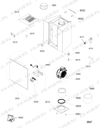 Схема №1 AKR 809 MR с изображением Спецнабор для электровытяжки Whirlpool 480122101622