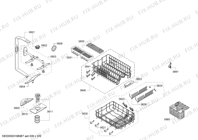 Схема №4 CP4A01S2, Energy с изображением Силовой модуль запрограммированный для электропосудомоечной машины Bosch 12017319