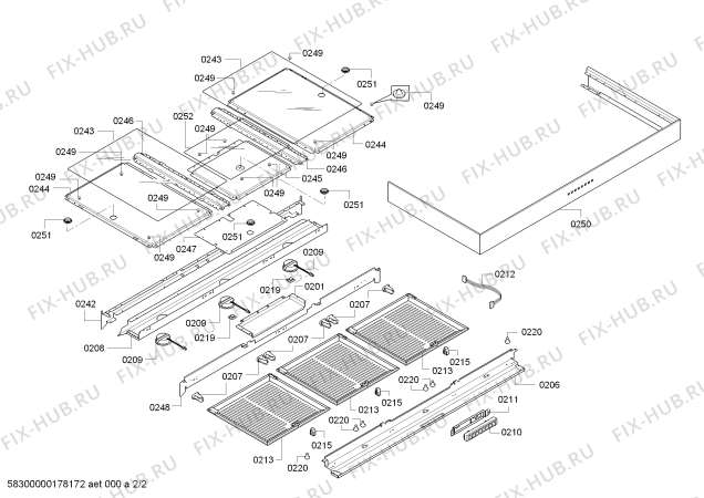 Взрыв-схема комплектующей Gaggenau AW400120CN Rennertyp - Схема узла 02