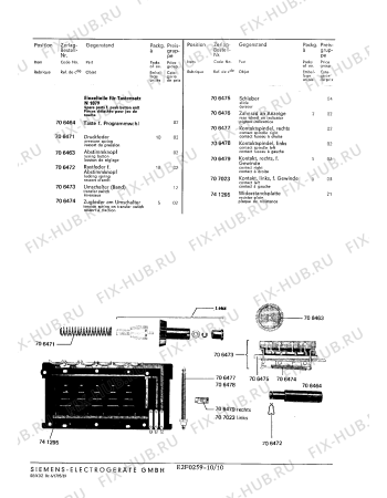 Взрыв-схема телевизора Siemens FC14 - Схема узла 10
