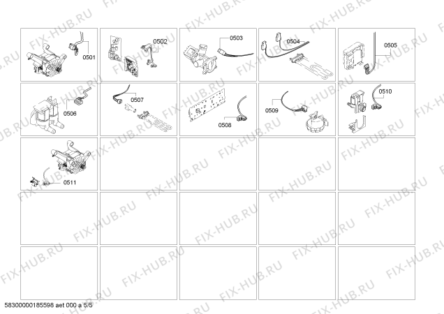 Взрыв-схема стиральной машины Bosch WAS244601W - Схема узла 05
