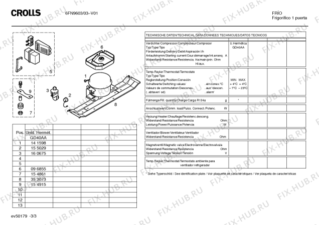 Схема №3 4FN318E с изображением Клемма для холодильника Bosch 00176405