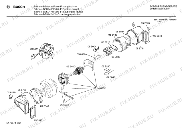 Схема №3 BBS5471 OPTIMA 54 с изображением Затвор для пылесоса Bosch 00150280