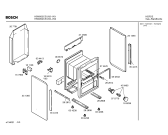 Схема №3 HSW202CRF, HSW202CRF с изображением Передняя часть корпуса для духового шкафа Bosch 00360687