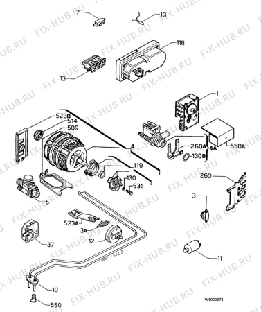 Взрыв-схема посудомоечной машины Kuppersbusch IG643.1J - Схема узла Electrical equipment