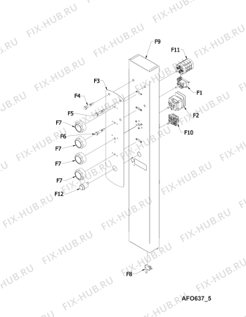 Схема №6 AFO 637 с изображением Дверца для плиты (духовки) Whirlpool 482000018264
