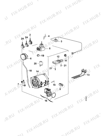 Взрыв-схема стиральной машины Electrolux EW524T1 - Схема узла Electrical equipment