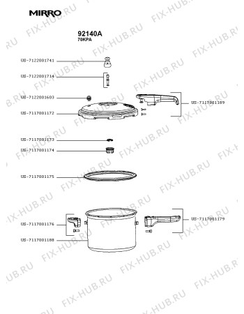 Схема №1 92140A с изображением Сотейника Seb US-7117001188