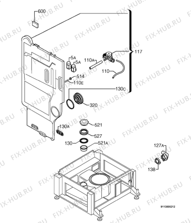 Взрыв-схема посудомоечной машины Electrolux LL12B - Схема узла Water softener 066