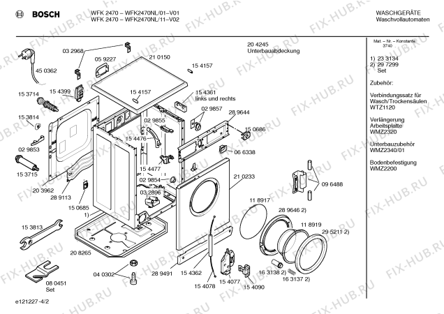 Схема №2 WFK2470NL WFK2470 с изображением Ручка для стиральной машины Bosch 00261982