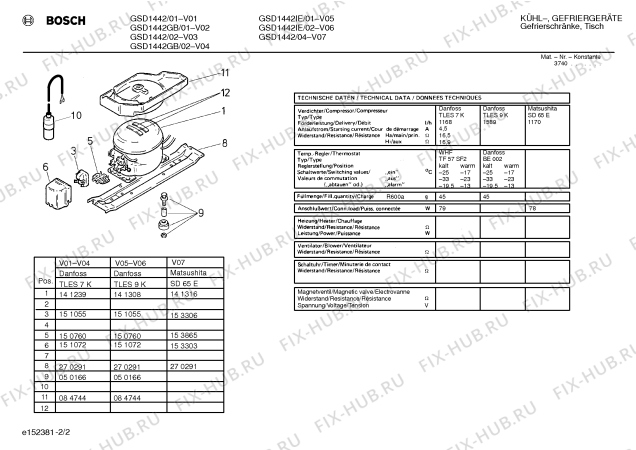 Взрыв-схема холодильника Bosch GSD1442GB - Схема узла 02