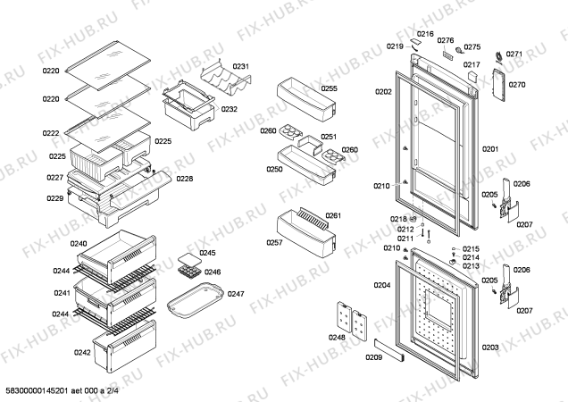 Схема №4 3KFP7665AD с изображением Силовой модуль для холодильной камеры Bosch 00645146