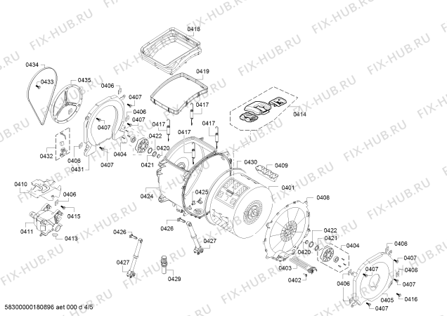 Схема №5 CWT10R14 1000ST с изображением Панель управления для стиралки Bosch 11002966