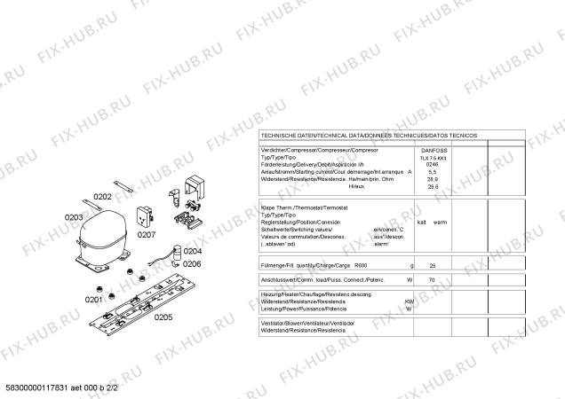 Взрыв-схема холодильника Bosch GSD10V20 - Схема узла 02
