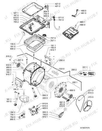 Схема №2 EV 1171 с изображением Микромодуль для стиральной машины Whirlpool 481010649998