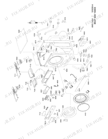 Взрыв-схема стиральной машины Indesit AWG34943 (F091533) - Схема узла