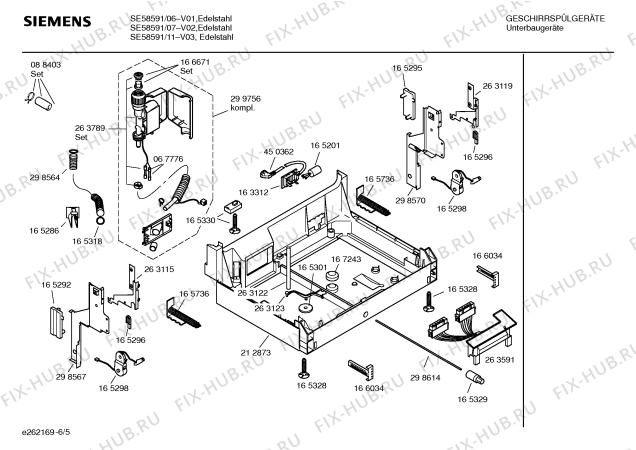 Схема №6 SE58591 с изображением Передняя панель для посудомойки Siemens 00350273