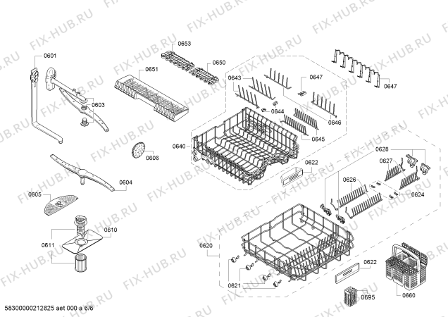 Схема №6 JS04IN50C с изображением Передняя панель для посудомойки Bosch 11027840