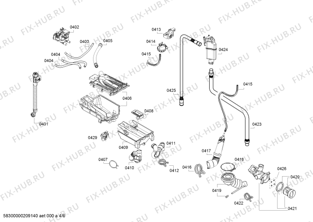 Взрыв-схема стиральной машины Bosch WVG30422IT - Схема узла 04