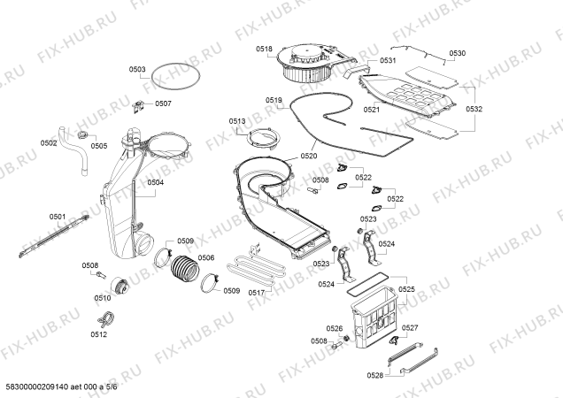 Взрыв-схема стиральной машины Bosch WVG30422IT - Схема узла 05