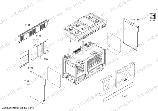 Схема №7 PRD484EEHC с изображением Плата для духового шкафа Bosch 00246117