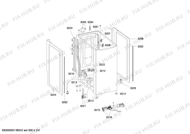 Схема №2 WOT24521FF с изображением Панель управления для стиралки Bosch 00668195