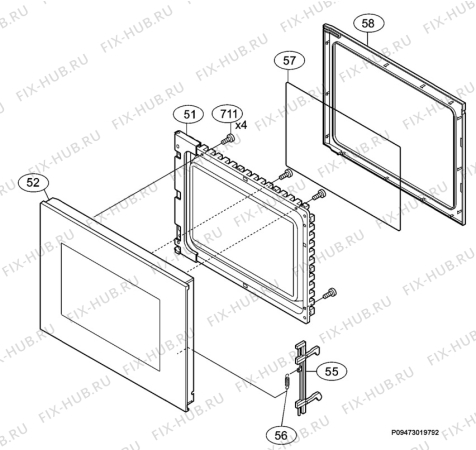 Взрыв-схема микроволновой печи Juno Electrolux JMW2061E - Схема узла Section 3