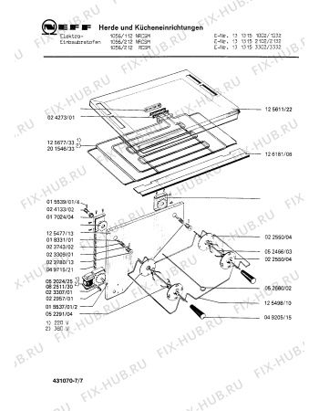 Схема №5 1313131132 1036/112CSM с изображением Противень для духового шкафа Bosch 00023311