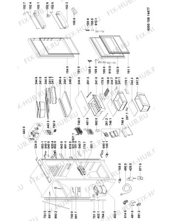 Схема №1 KCBCR 20600 с изображением Вложение для холодильной камеры Whirlpool 481010781647