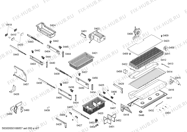 Схема №5 CIB30MIIL5 с изображением Выдвижной ящик для холодильника Bosch 00772231
