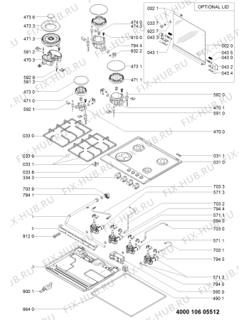 Схема №1 AKR 333/IXL с изображением Затычка для духового шкафа Whirlpool 481060119781