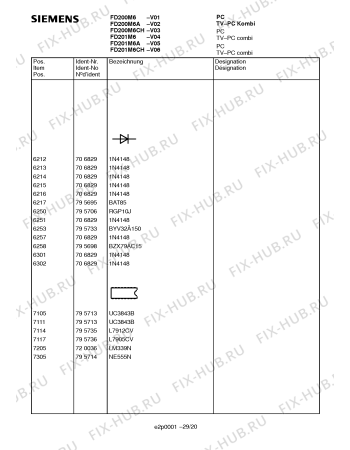 Схема №24 FD201M6A с изображением Модуль для жк-телевизора Siemens 00759738