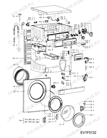 Схема №2 AWM 726/1 с изображением Обшивка для стиралки Whirlpool 481245372194
